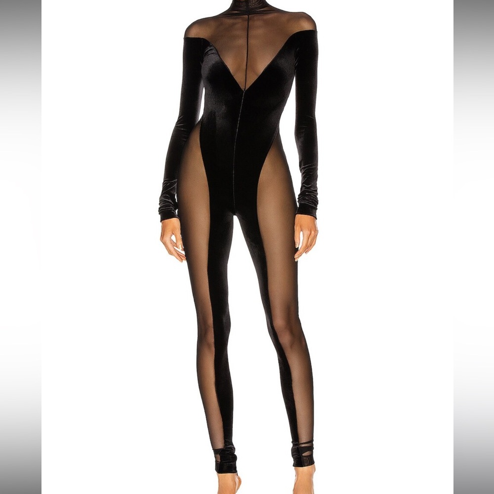 Laquan Smith off shoulder catsuit